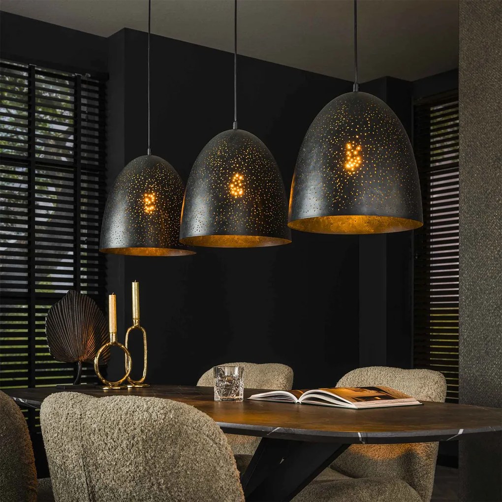 Eettafel Hanglamp 3 Lichts Charcoal