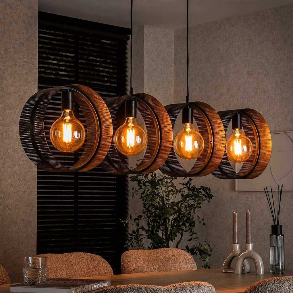 Eettafel Hanglamp Rond Metaal Gaas