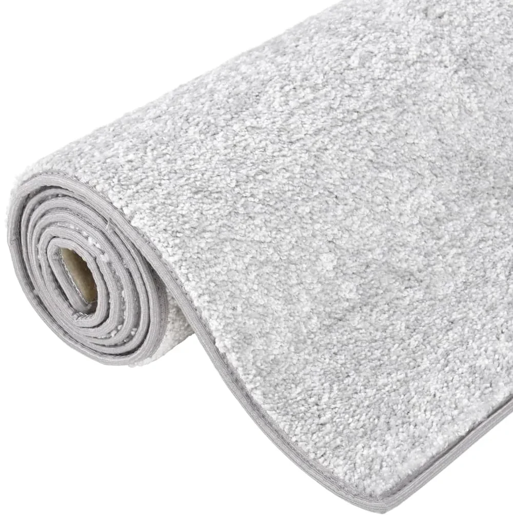 vidaXL Vloerkleed zachte pool anti-slip 115x170 cm lichtgrijs