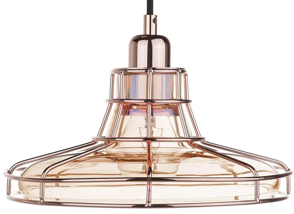 Hanglamp glas koper TORRE Beliani