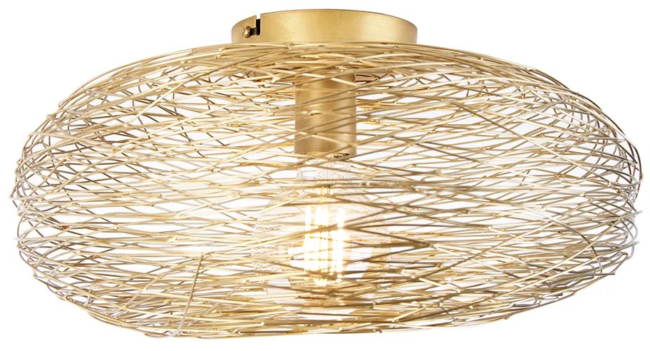 Smart plafondlamp goud ovaal incl. Wifi G95 - Sarella