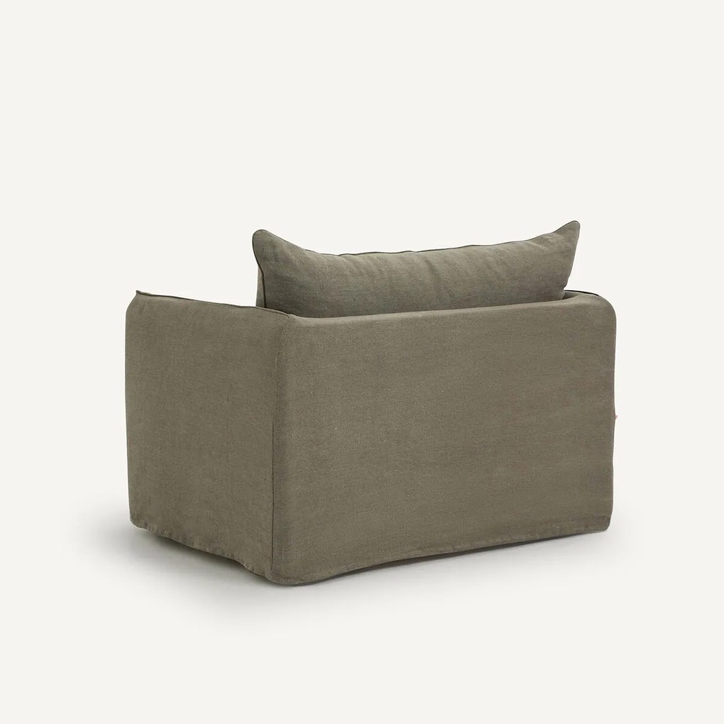 Fauteuil XL in dik stonewashed linnen, Neo Chiquito