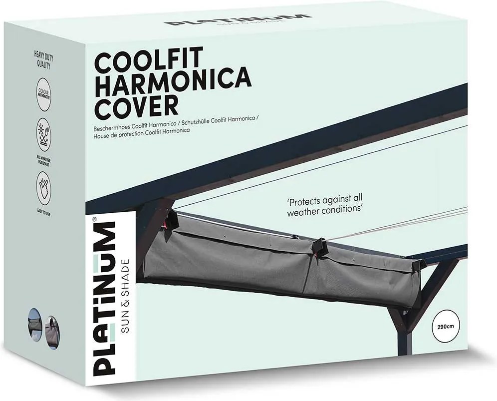 Platinum Beschermhoes Harmonica 290 cm breed - donker grijs