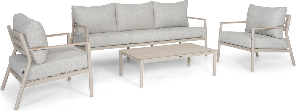 Stoel en Bank Loungeset 5 personen Aluminium Taupe  Lifestyle Garden Furniture Verano