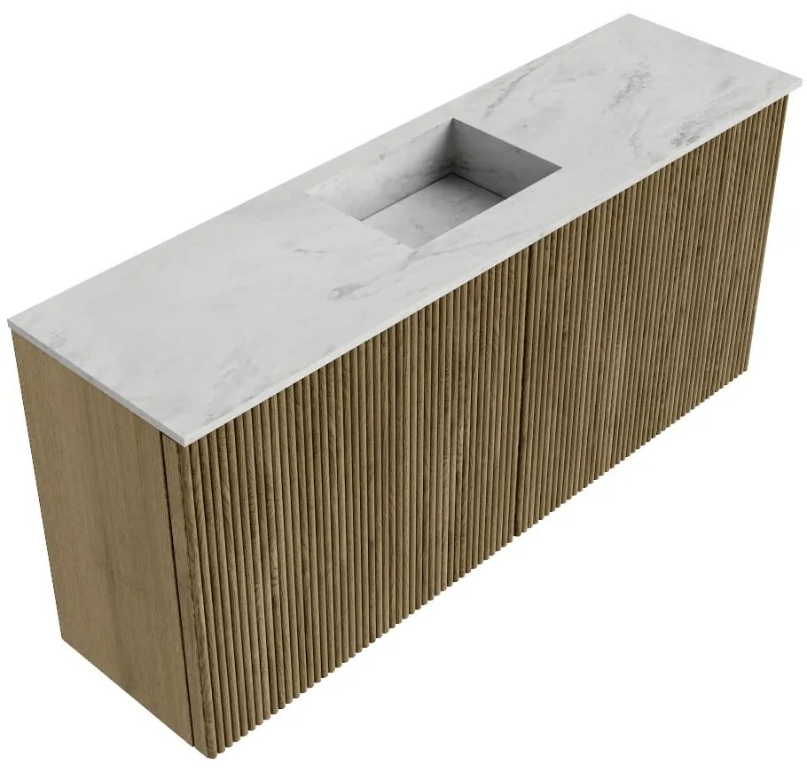 Mondiaz Joya DLux 90cm toiletmeubel dusk met wastafel faye midden zonder kraangat opalo