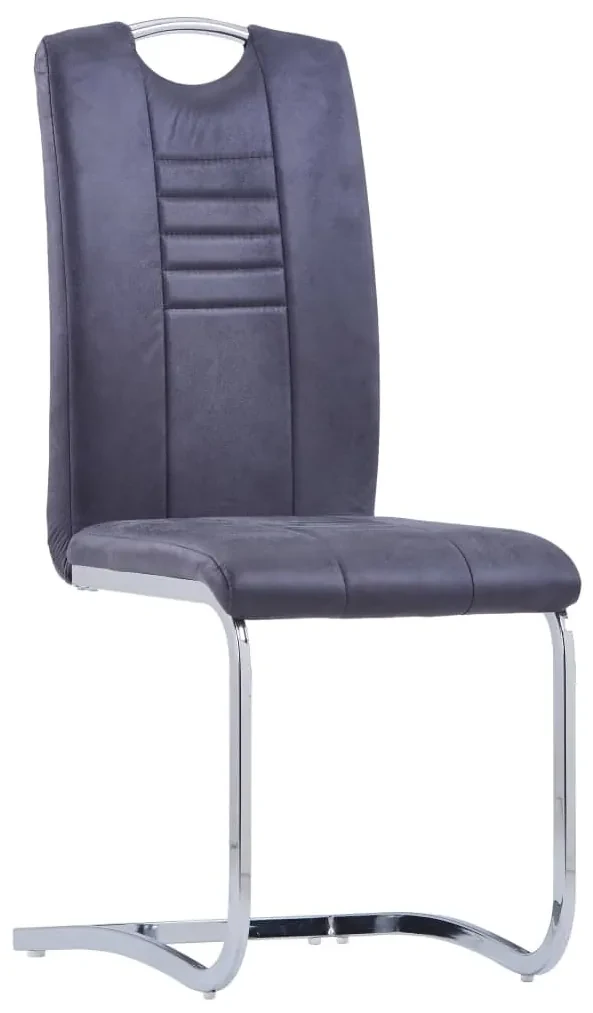 vidaXL Eetkamerstoelen 6 st kunstsuède grijs