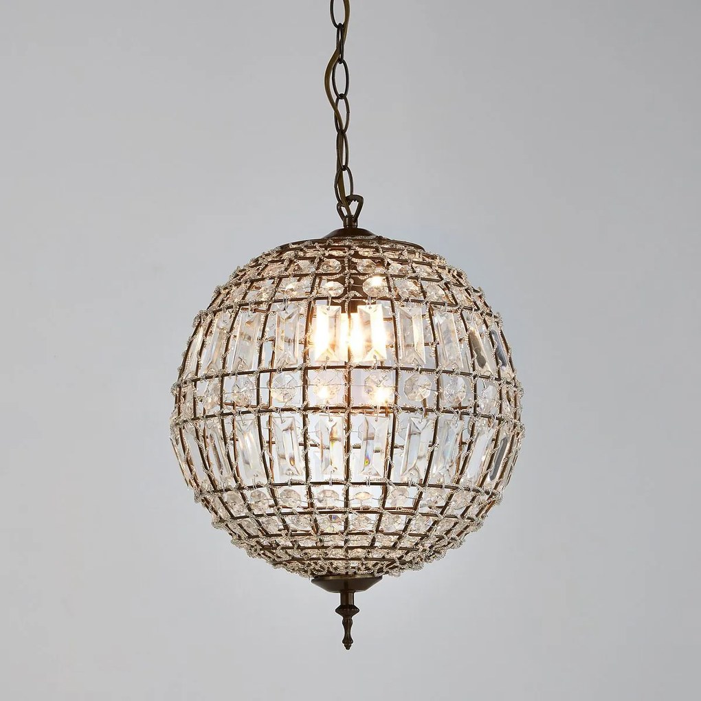 Bolvormige hanglamp met hangertjes Ø30 cm, Haru