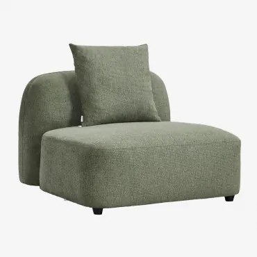 Centrale Module Voor Modulaire Bank In Chenille Coco Chenille Saliegroen - Sklum