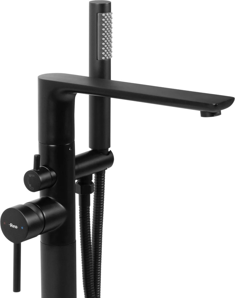 Vloeren badmengkraan Rea Flores Black