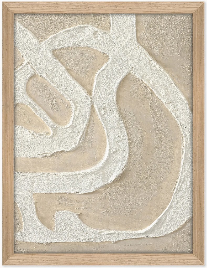 Handbeschilderde ingelijste canvasdoek Raw