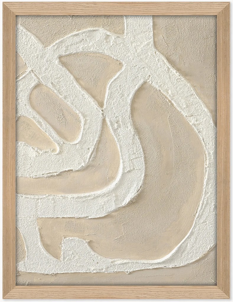 Handgeschilderd ingelijst canvas Raw Organic