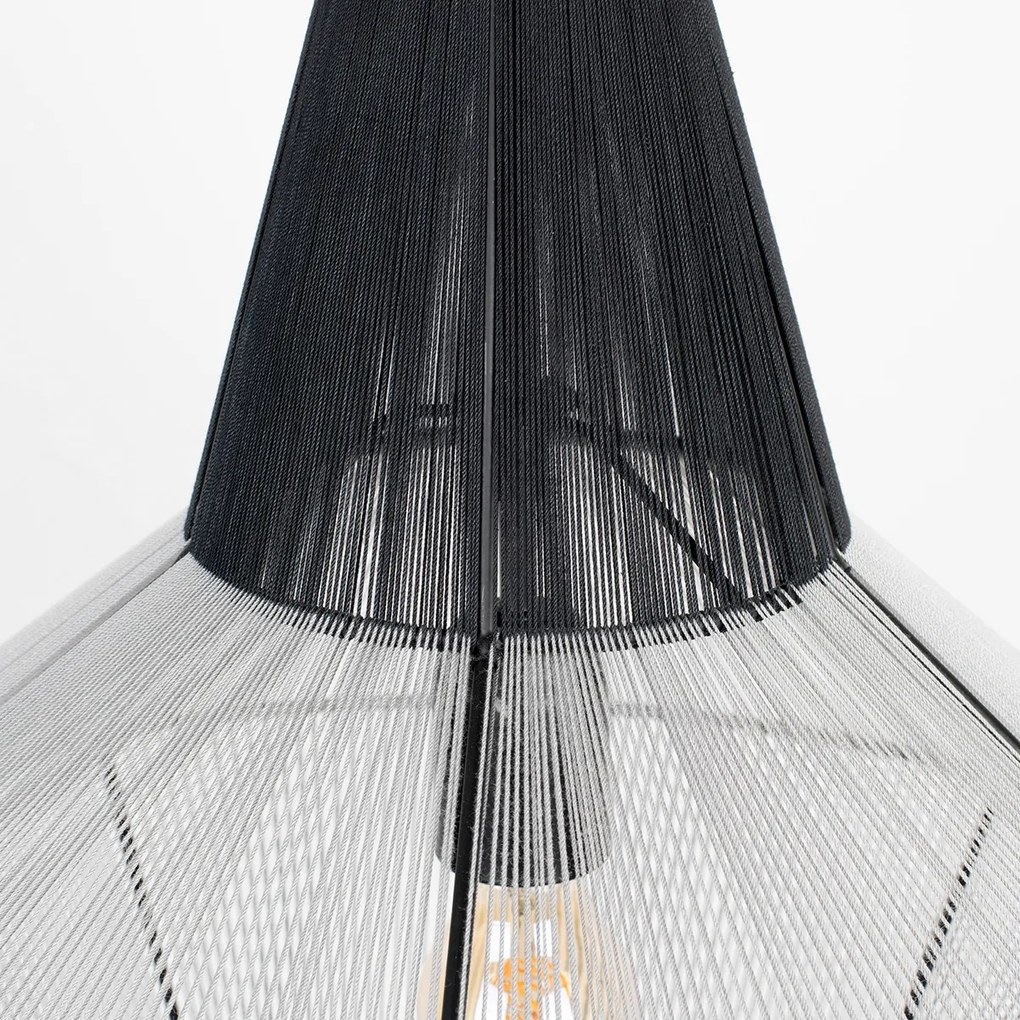 Zuiver Fairy Grote Hanglamp Zwart Katoen Draad