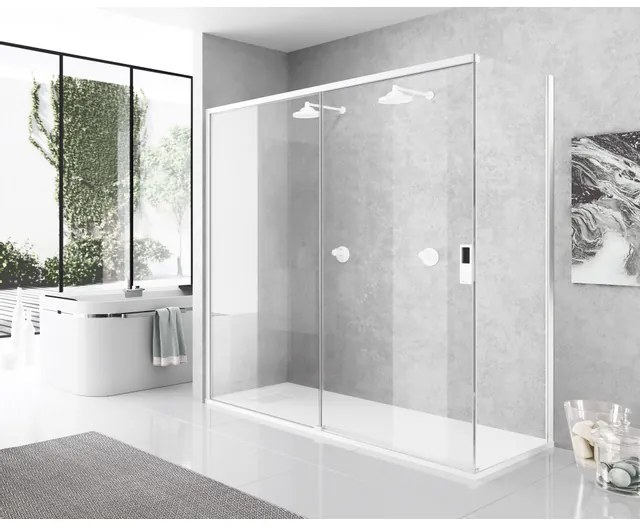 Novellini Opera schuifdeur rechts 135-137x200cm helder wit mat opeph135d-1u