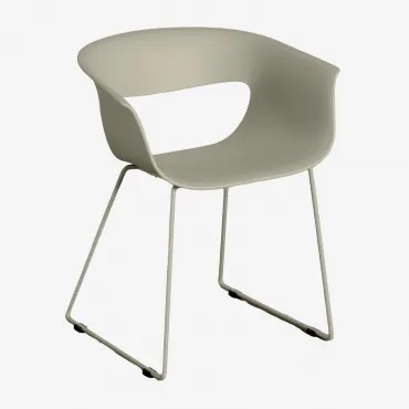 Set Van 2 Eetkamerstoelen Van Polypropyleen En Staal Alanys Groen – Salie - Sklum