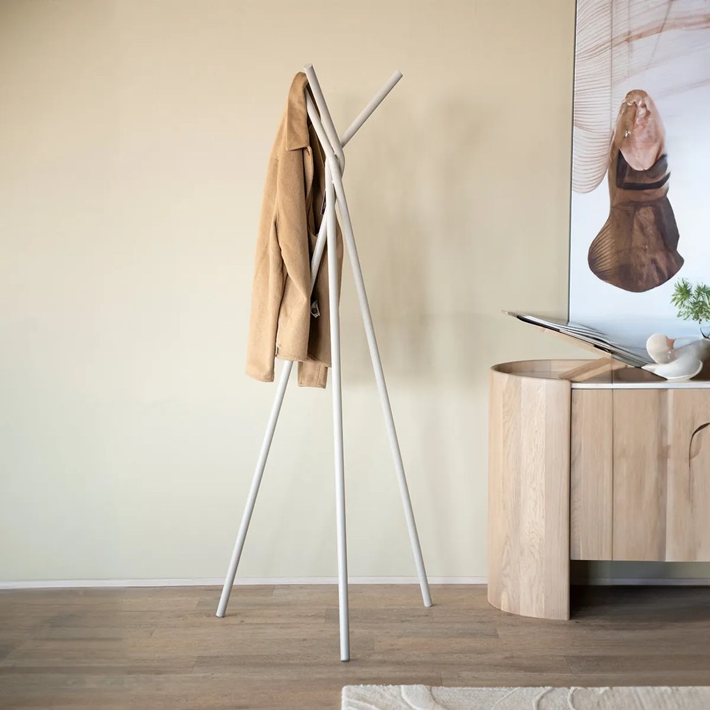 Staande Kapstok Beige Metaal