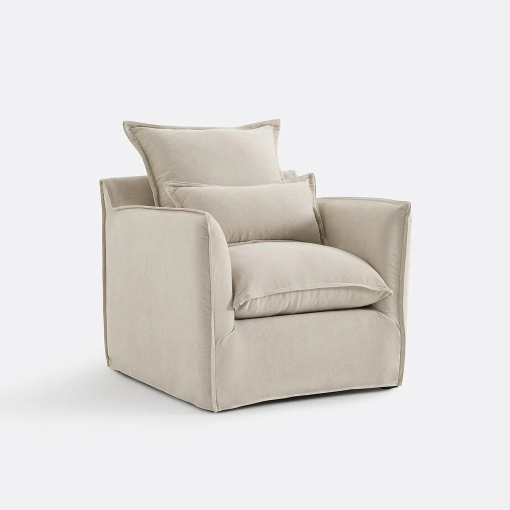 Fauteuil, afneembare hoes, in gemêleerd polyester, ODNA