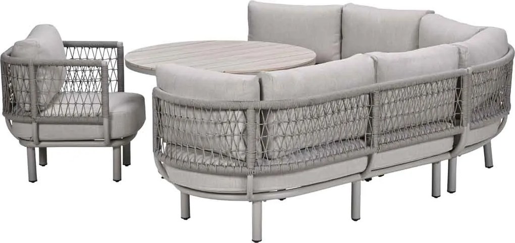 Garden Impressions Algarve lounge dining set 5-delig - urban sand