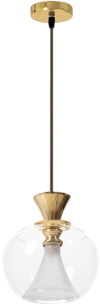 Plafondlamp Hangende Gouden Glazen Bol APP902-1CP