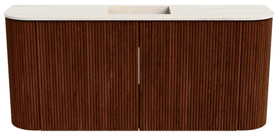 Mondiaz Joya DLux 95cm toiletmeubel ronding links/rechts ruby met wastafel faye midden zonder kraangat meli