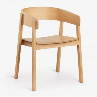 Eetkamerstoel Met Armleuningen Van Eikenhout Olsen Natuurlijk Hout & Natuurlijk Hout - Sklum