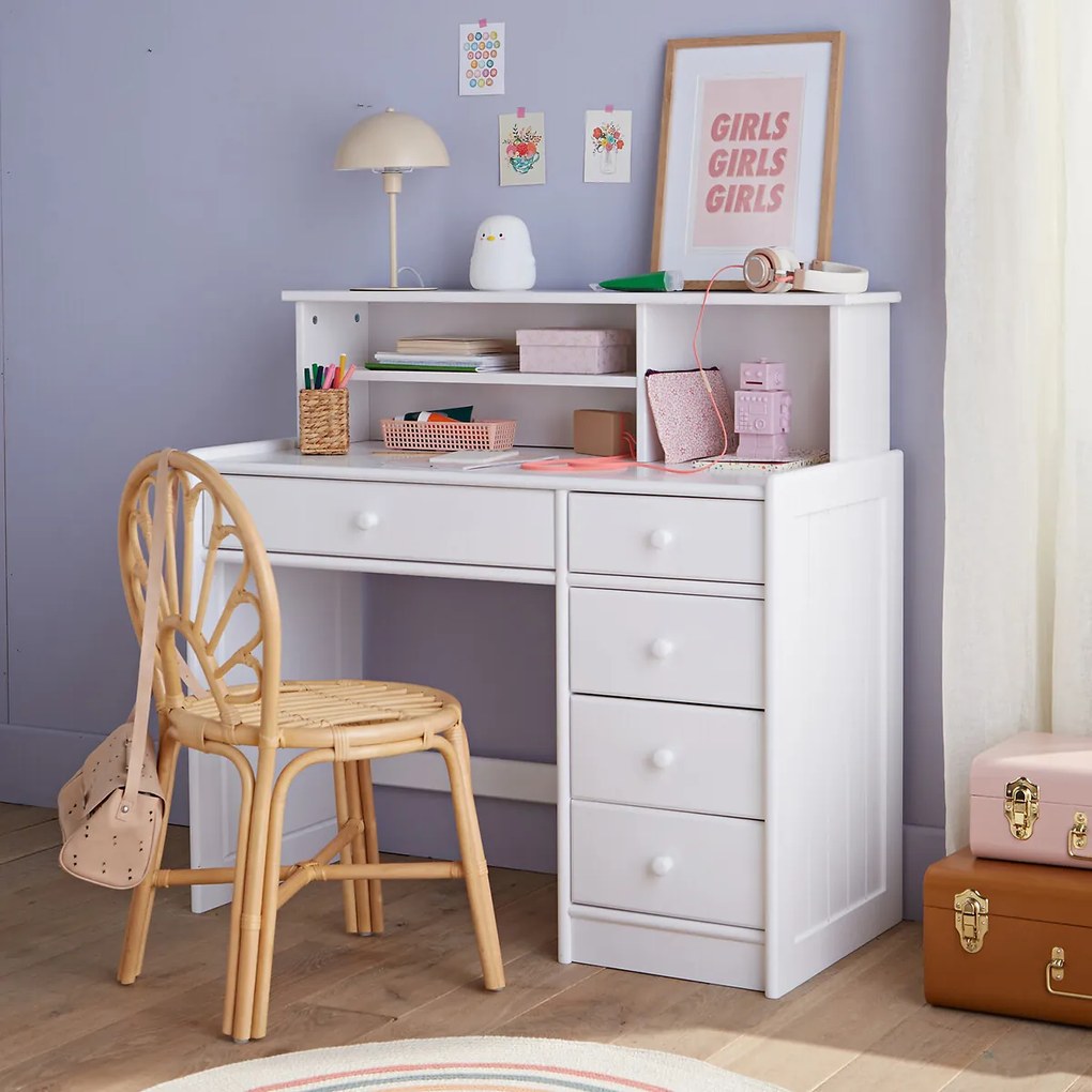 Bureau-opbouw in massief grenenhout en MDF, GABY