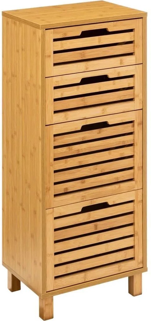 5Five Bamboe Kast met Lades - Naturel - 30 x 40 x 97,5 cm - 4 Lades