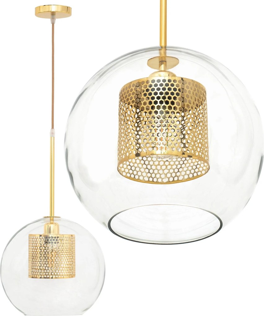 Hanglamp goud loft APP554-1CP 20cm