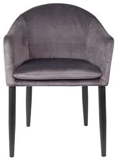 House of Rebels Eetkamerstoel - Bram - Grijs - Fluweel - House of Rebels