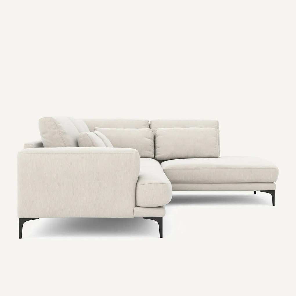 Hoekbank rechts in chenille fluweel, Marsile