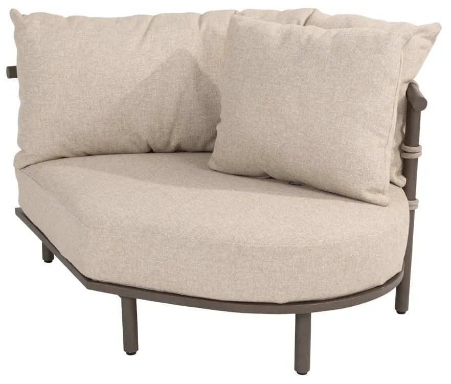 4 Seasons Outdoor Ezra chaise loungebank terre met love island XL Loungebank   bruin weerbestendig