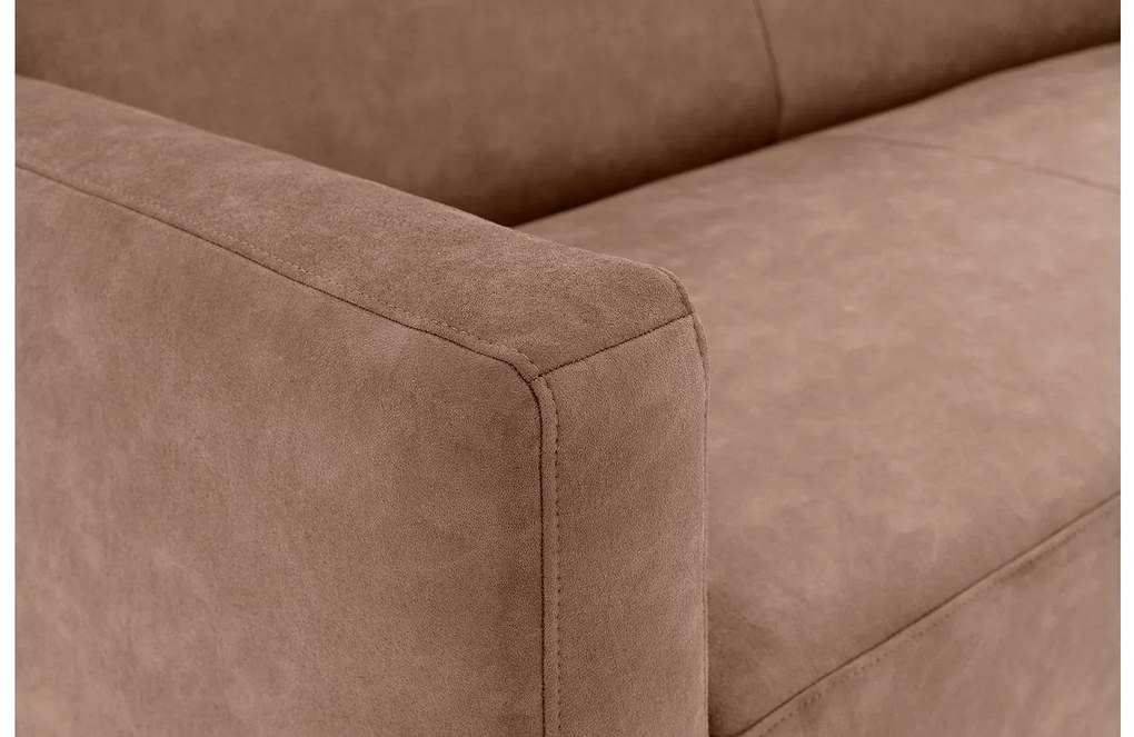 Goossens Key West bruin, micro leer, 2-zits, modern design