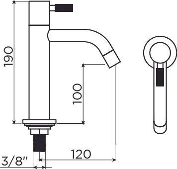 Clou Freddo 2 fonteinkraan L-size goud geborsteld PVD
