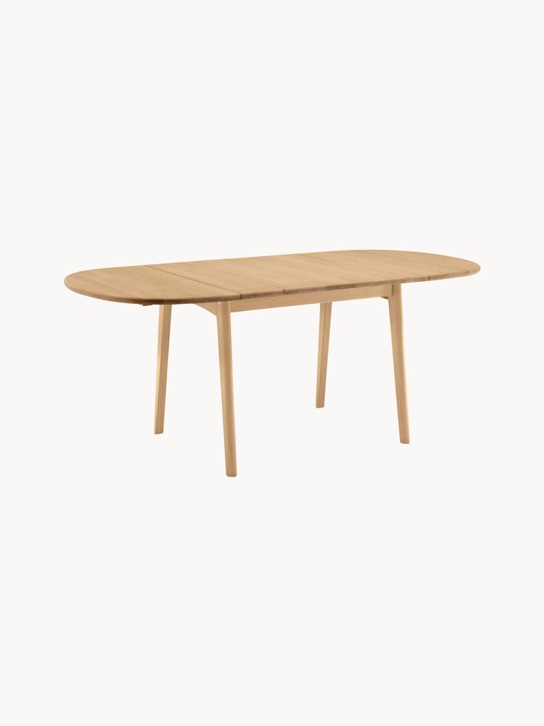 Uitschuifbare eettafel CH002 van eikenhout, 90 - 188 x 90 cm