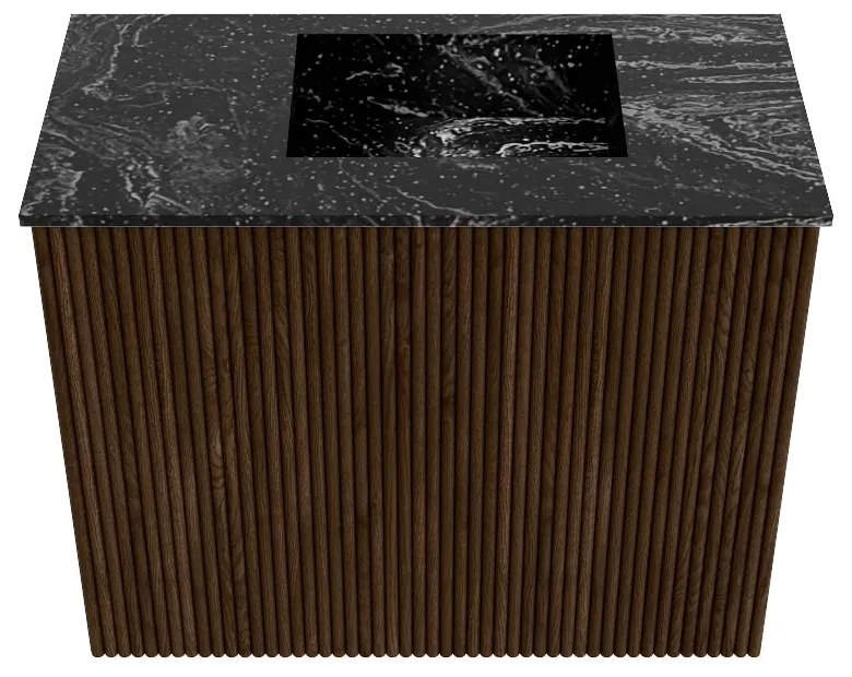 Mondiaz Joya DLux 50cm toiletmeubel walnut met wastafel faye rechts 1 kraangat lava