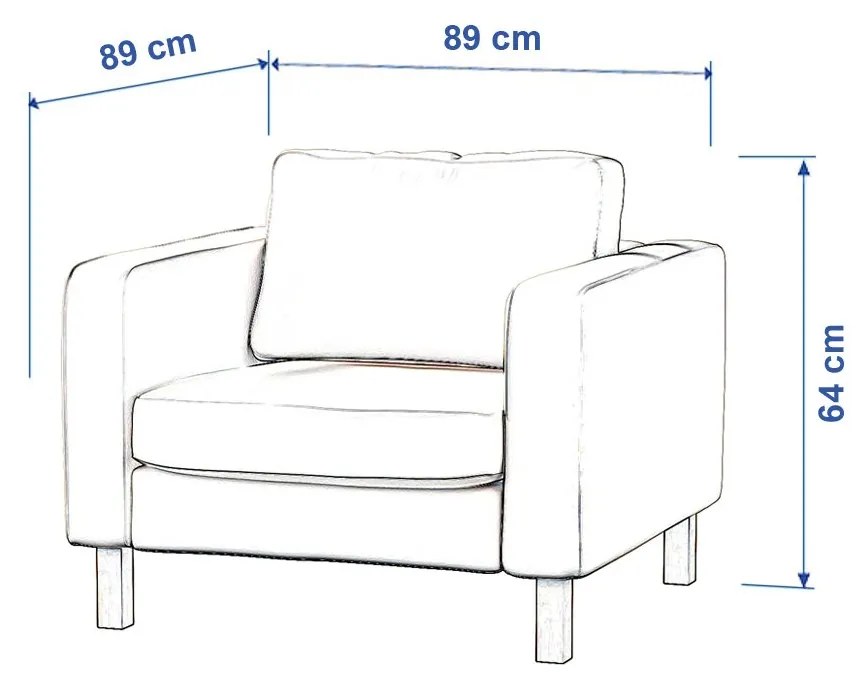 Dekoria IKEA hoes voor Karlstad 1-zit, bruin-zwart