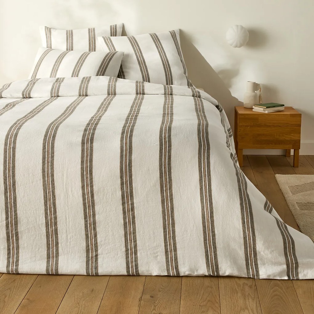 Dekbedovertrek in gewassen linnen, Aelle