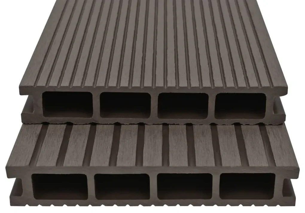 vidaXL Terrasplanken HKC met accessoires 10 m² 2,2 donkerbruin