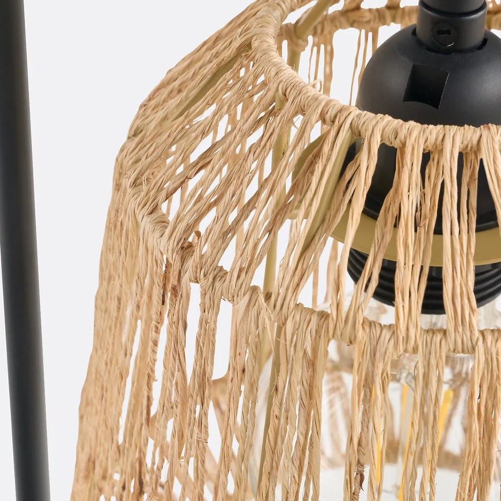 Tafellamp, ijzer en hennep, YAKU