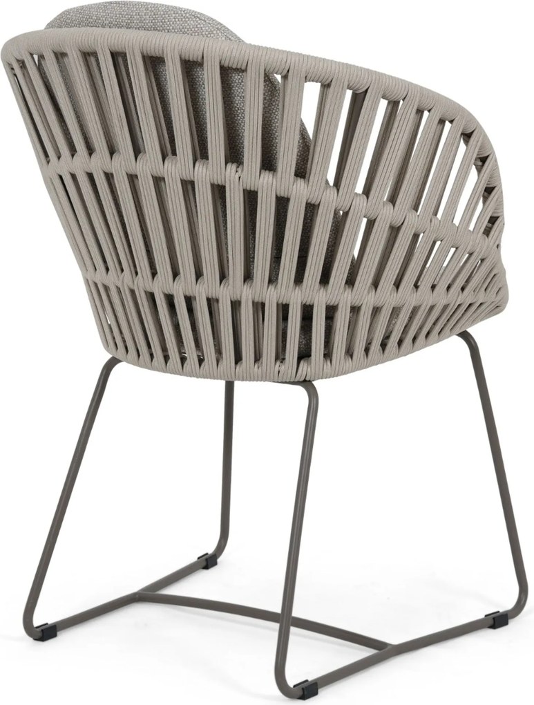 Tuinset Ronde Tuintafel 6 personen 158 cm Rope Taupe Santika Furniture Santika