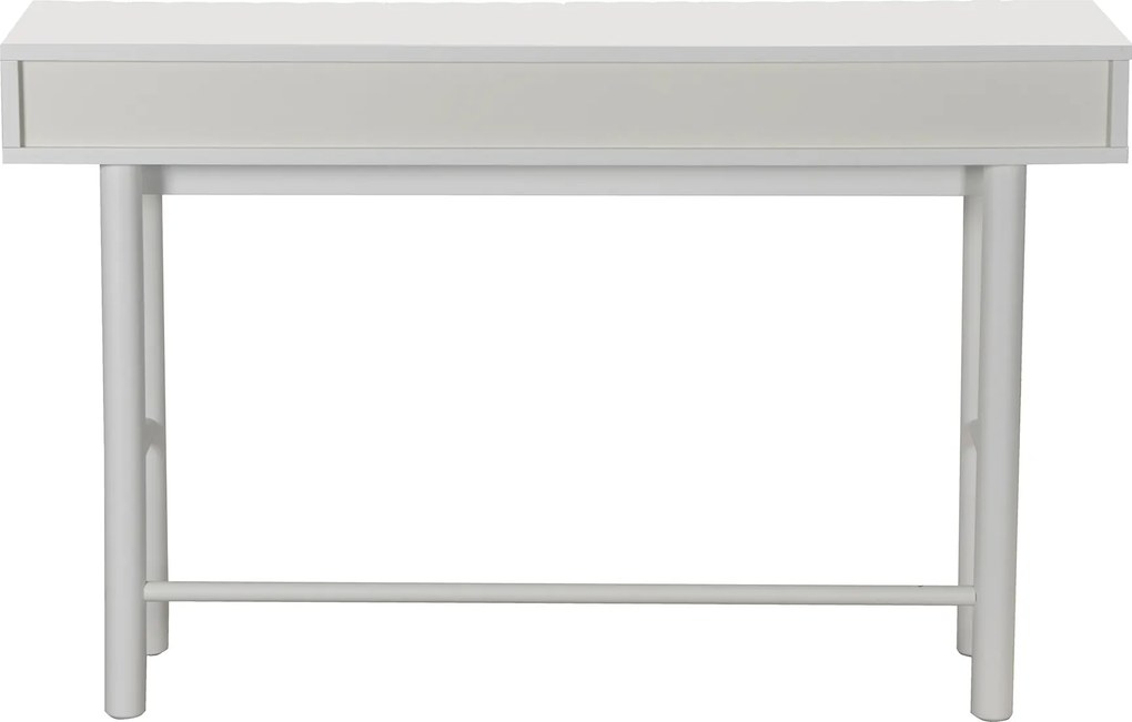 Sidetable Met Grote Ribbels Wit - 120 X 35cm.