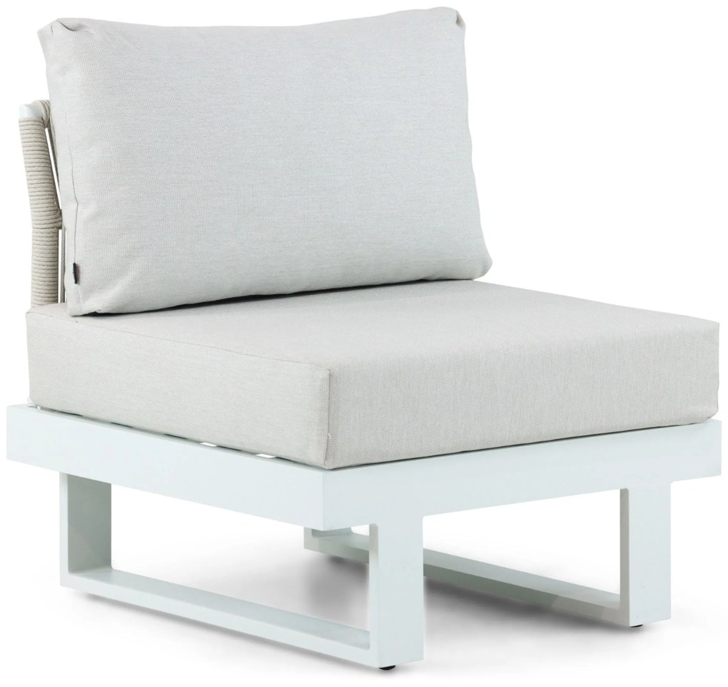 Hoek loungeset 6 personen Aluminium Wit Lifestyle Garden Furniture Lorenzo