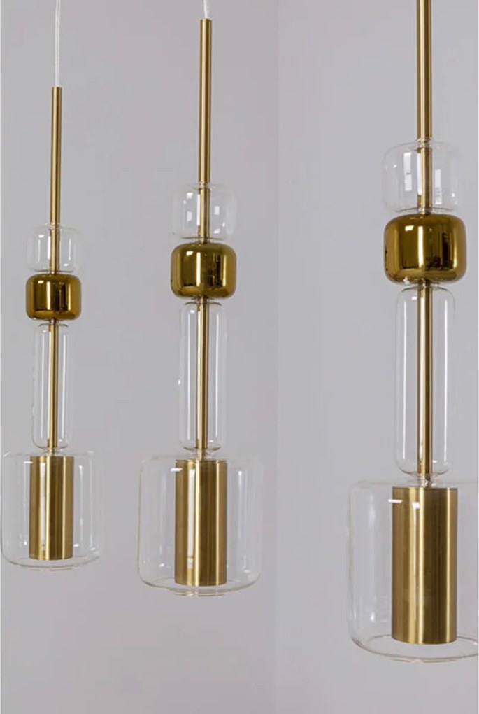 Hanglamp Goud En Glas 73 Cm