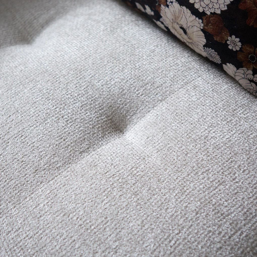 PEPP Interiors Flow Moderne Hoekbank Met Stiksels Beige Chaise Longue Links
