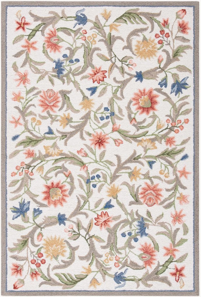 Handgeweven wollen vloerkleed Eira Traditional