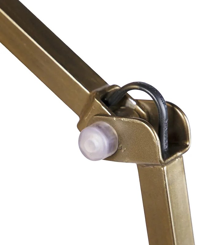 Industriële wandlamp messing verstelbaar - Avon