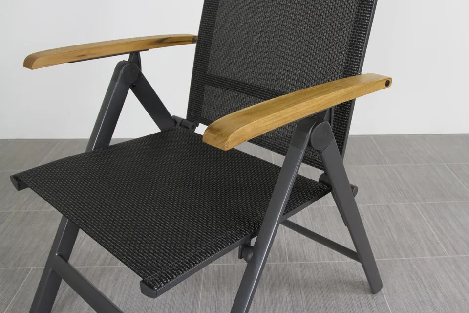 Hartman Napoli/Sonata verstelbare tuinset 160x90 cm. - Aluminium/Teak