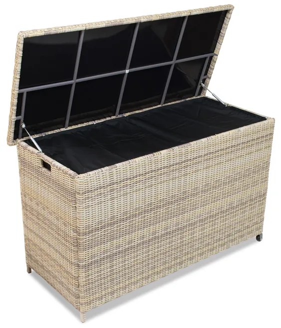 Kunststof rotan tuinbox voor kussens Toledo 945l beige Garden Point