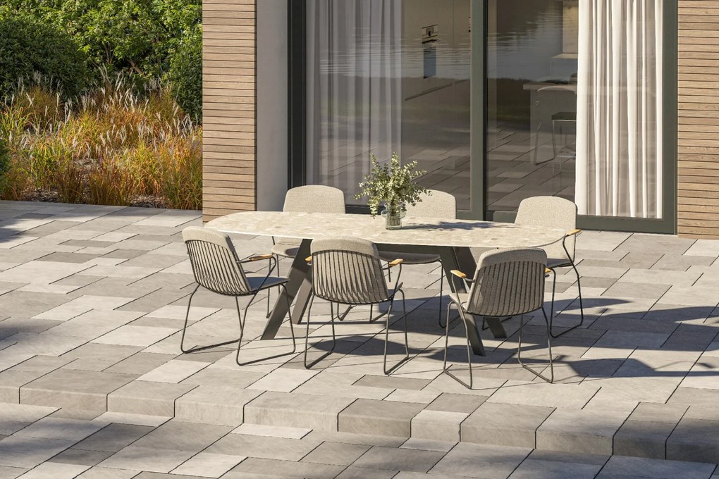 4 Seasons Veneto dining tuinstoel (1 stuk) - stapelbaar OP=OP