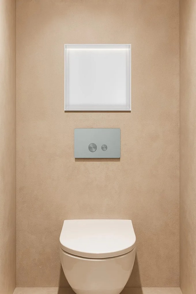 Hotbath &More frameless inbouwnis met verlichting 30x30x10cm wit mat