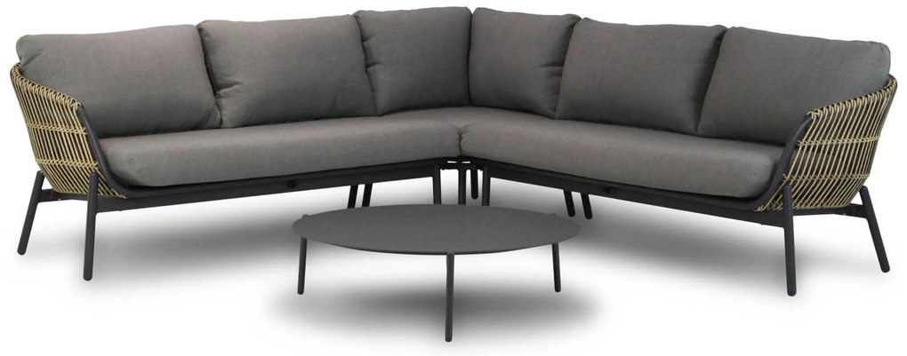 Hoek loungeset 4 personen Aluminium/wicker Taupe Coco Nathan/Pacific